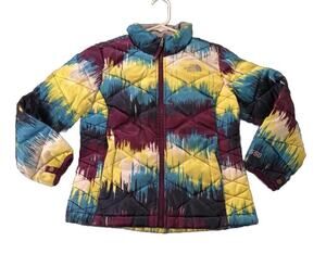 THE NORTH FACE Multi-Colored Girls Puffer Jacket- Snowboard 550 Down Sz 18